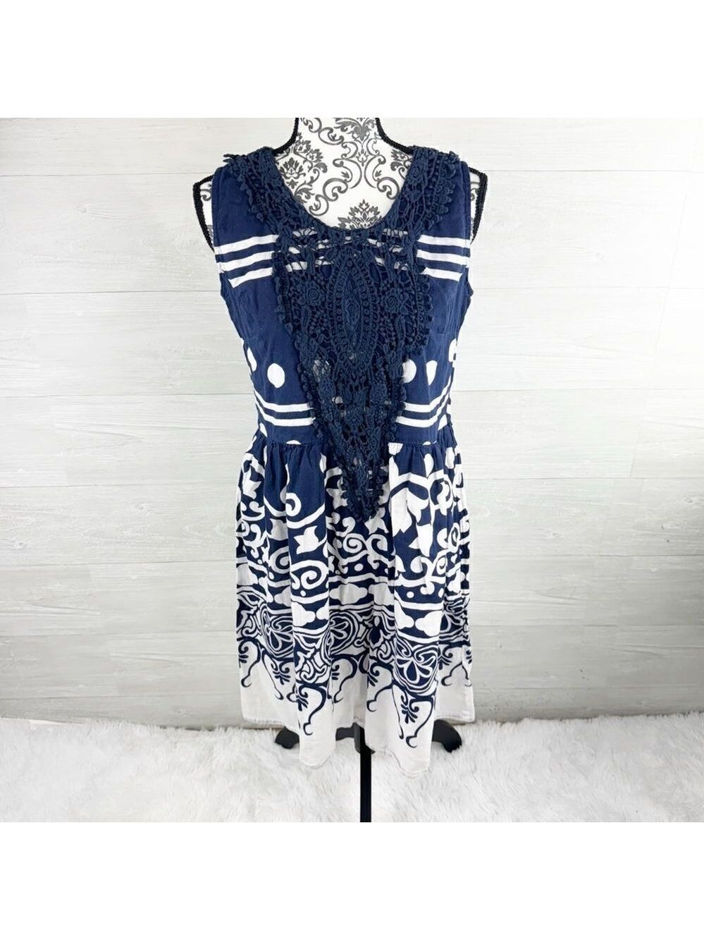 Roberta Roller Rabbit Crochet Lace Fit and Flare Dress